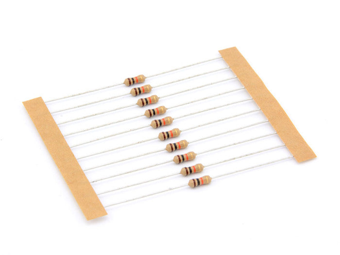 50 Pcs 10K Ohm 1/4 Watt Resistors – 5% Tolerance