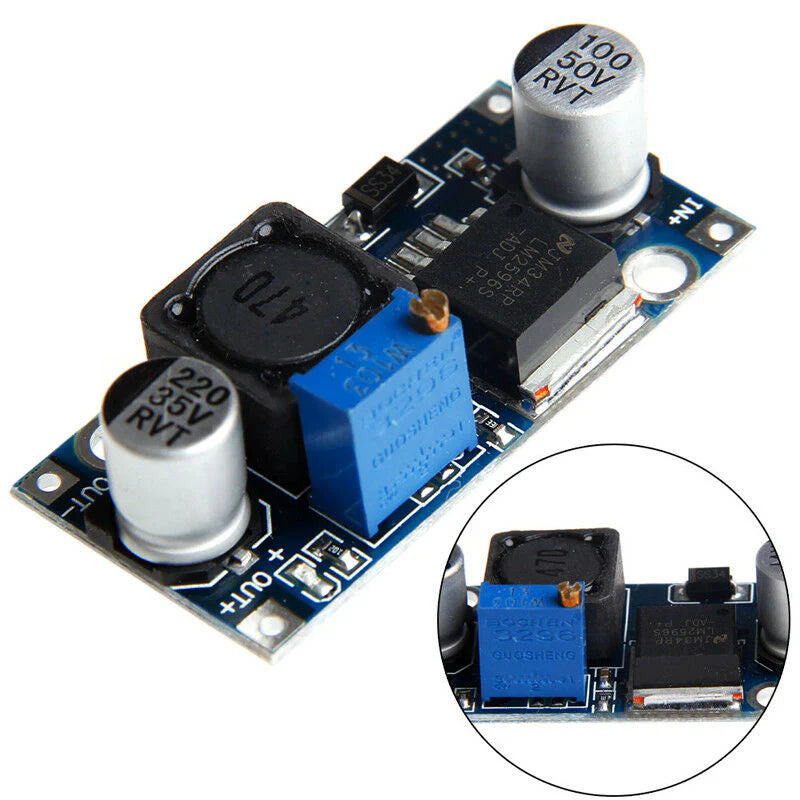LM2596S DC-DC Step-Down Power Supply Module with SMD LED Indicator – Adjustable Buck Converter(Pack of 3)
