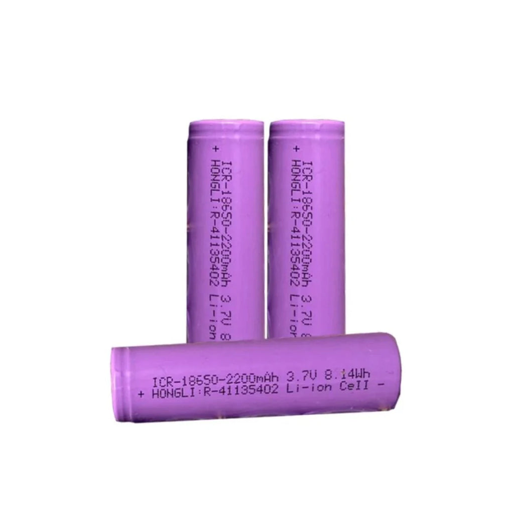 18650 Li-ion Rechargeable Battery – 2200mAh – 3.7V  | Pack of 2