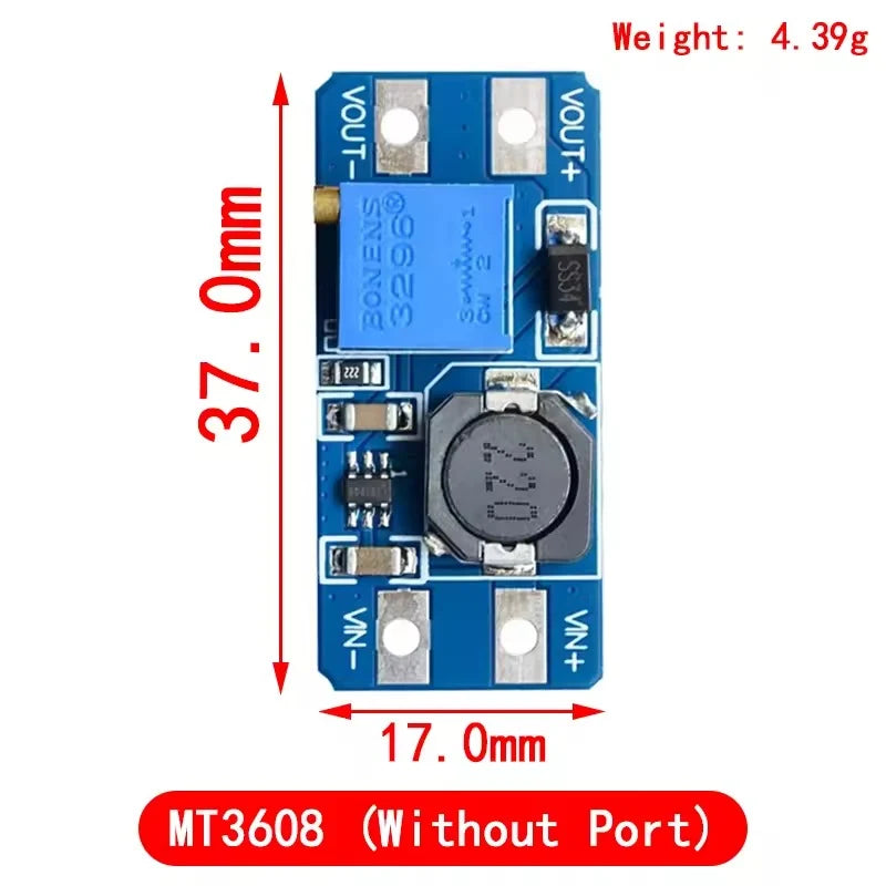 MT3608 2A Max DC-DC Step-Up Boost Converter Module