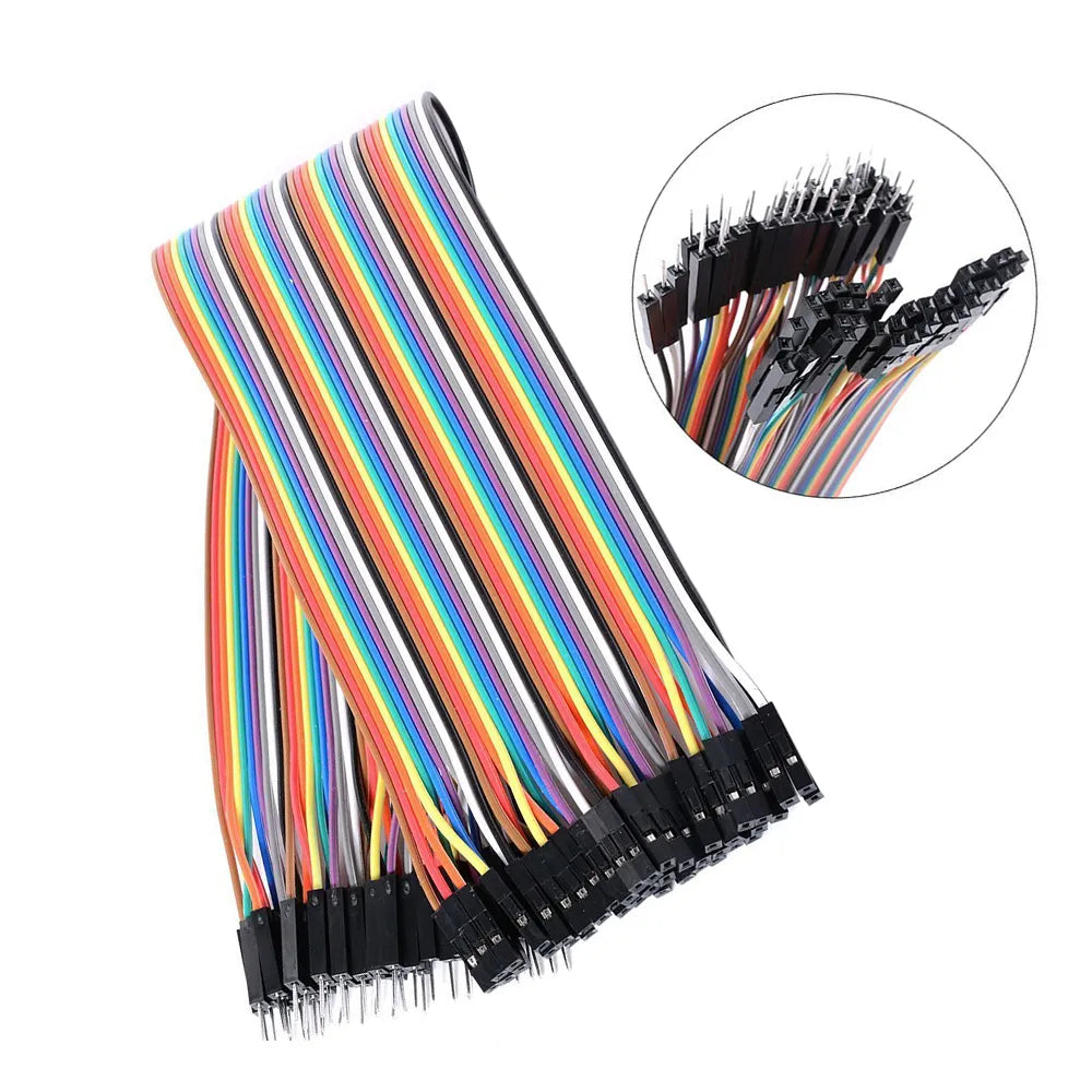 Male to Female Jumper Wires – 40 Pins (20 cm) | Pack of 2