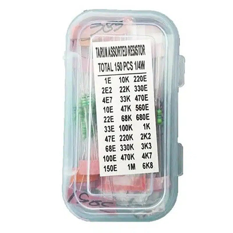 150 Pcs Resistor Box Kit – Assorted Resistor Set (1/4W, 1% Tolerance) for DIY & Electronics Projects