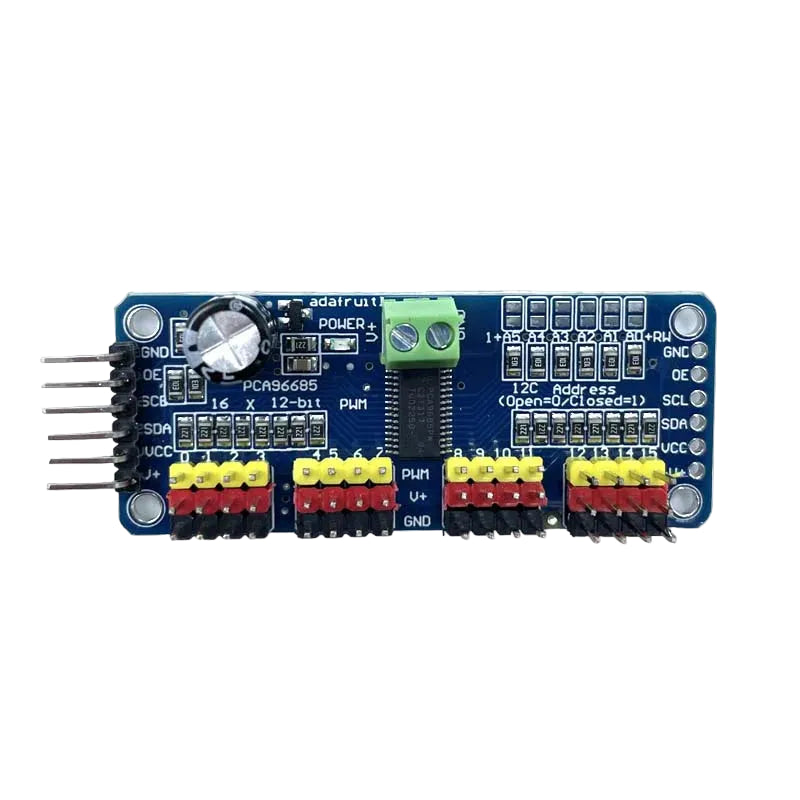 PCA9685 16-Channel 12-Bit PWM Servo Motor Driver Module – I2C Controller for Arduino, ESP32 & Raspberry Pi