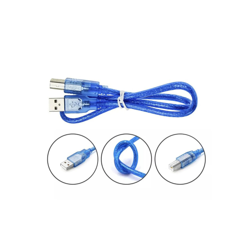 Arduino UNO R3 SMD Atmega328P Board with Cable (USB A to B) – 30 cm- Clone Compatible Model