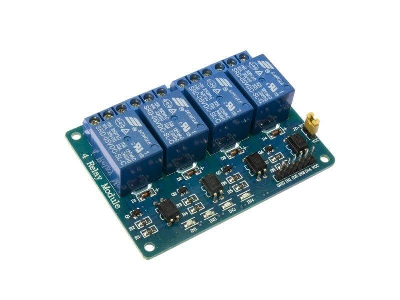 4-Channel 5V 10A Relay Module with Optocoupler – High-Current Switching with Electrical Isolation