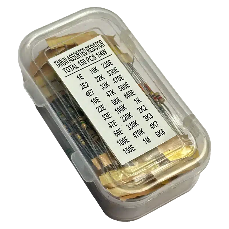 150 Pcs Resistor Box Kit – Assorted Resistor Set (1/4W, 1% Tolerance) for DIY & Electronics Projects