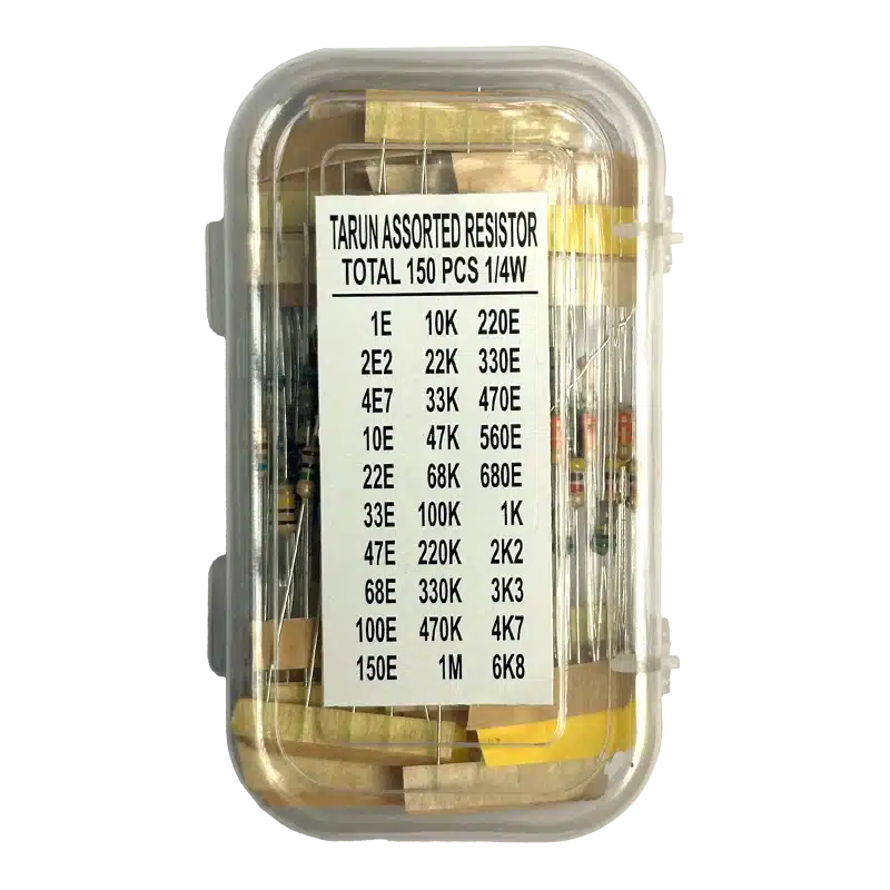 150 Pcs Resistor Box Kit – Assorted Resistor Set (1/4W, 1% Tolerance) for DIY & Electronics Projects
