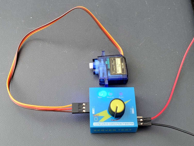4.8–6V Servo Motor Tester – Manual, Neutral & Automatic Modes