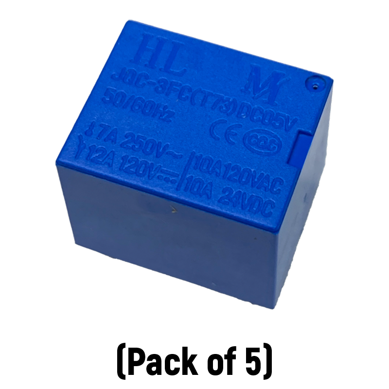 5V 7A SPDT Subminiature High Power Relay – 5-Pin (SPDT) Electromagnetic Relay(PACK OF 5)