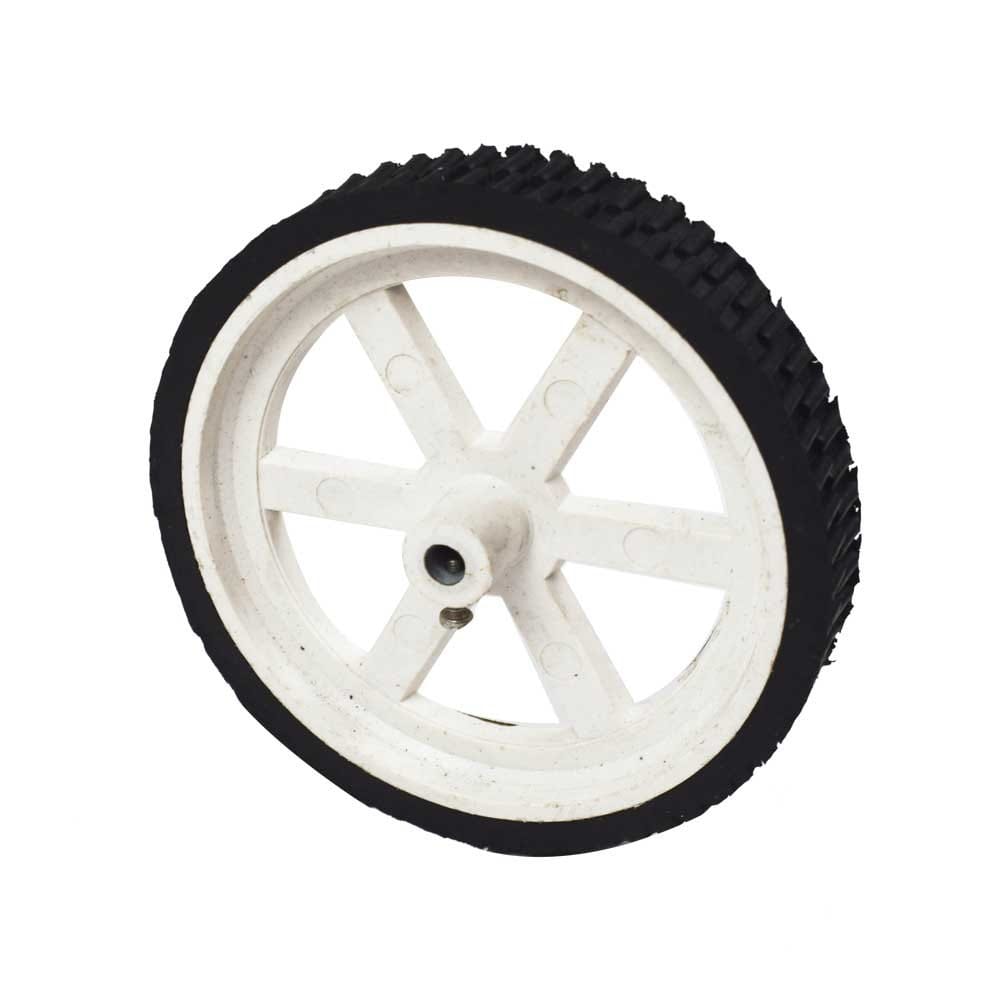 110×20mm DC Gear Motor Tyres – High-Grip Rubber Wheels for Robotics & DIY Projects