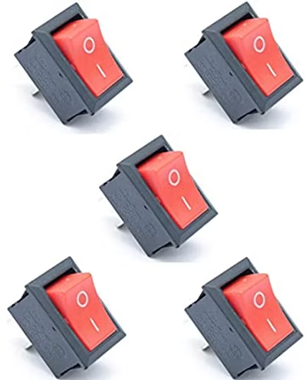 Pack of 25 – SPST ON/OFF Rocker Switch with Indicator (AC 3A/250V, 2-Pin)