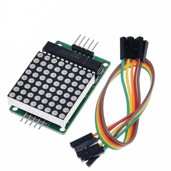 MAX7219 8×8 LED Dot Matrix Display Module – Compact Display Solution for Scrolling Text & Visual Indicators