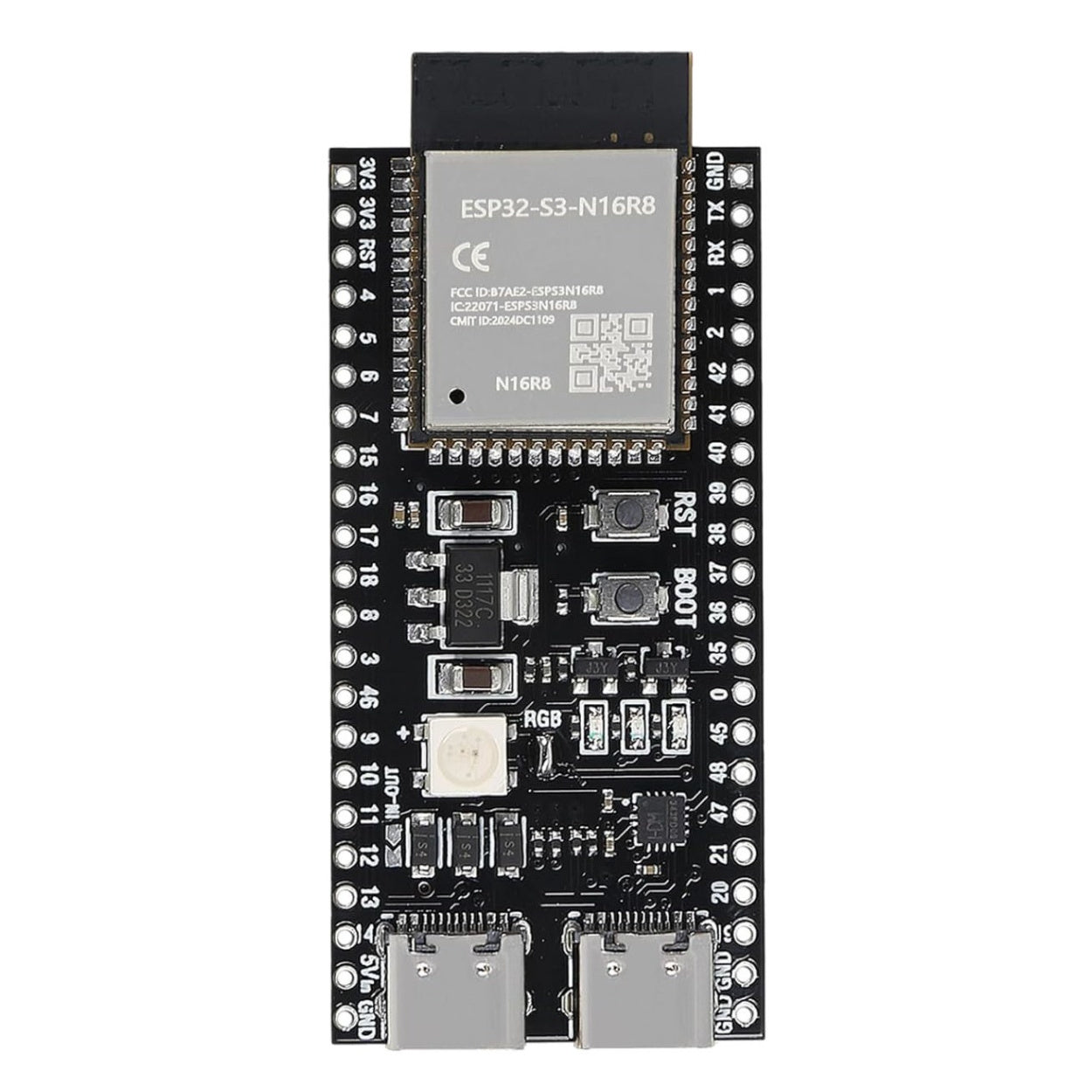 ESP32-S3 WROOM N16R8 Development Board – 16MB Flash + 8MB PSRAM WiFi & Bluetooth 5 LE USB Type-C IoT Board