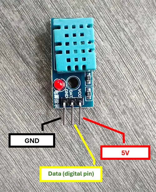 DHT11 Temperature and Humidity Sensor Module – Digital Sensing for Arduino, IoT & Embedded Projects