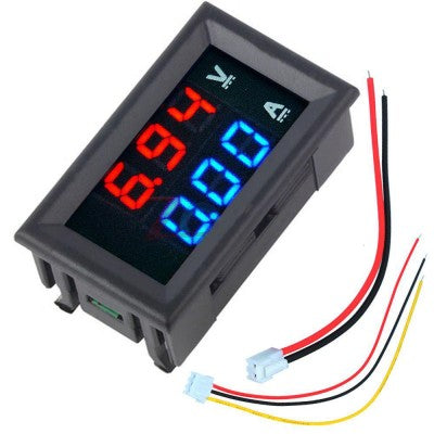 Digital Voltmeter (0–100V) & Ammeter (10A) Dual LED Display Module – Voltage & Current Meter