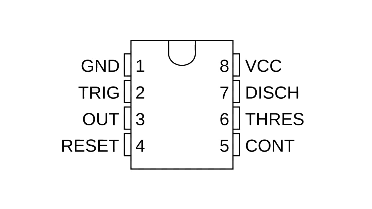 NE555P Texas Instruments Timer IC – Single Precision 100kHz – Pack of 10