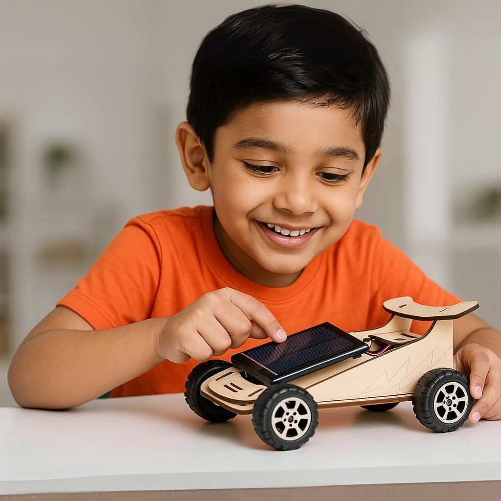 DIY Solar Panel Mini Car Kit – Educational STEM Science & Renewable Energy Learning Toy
