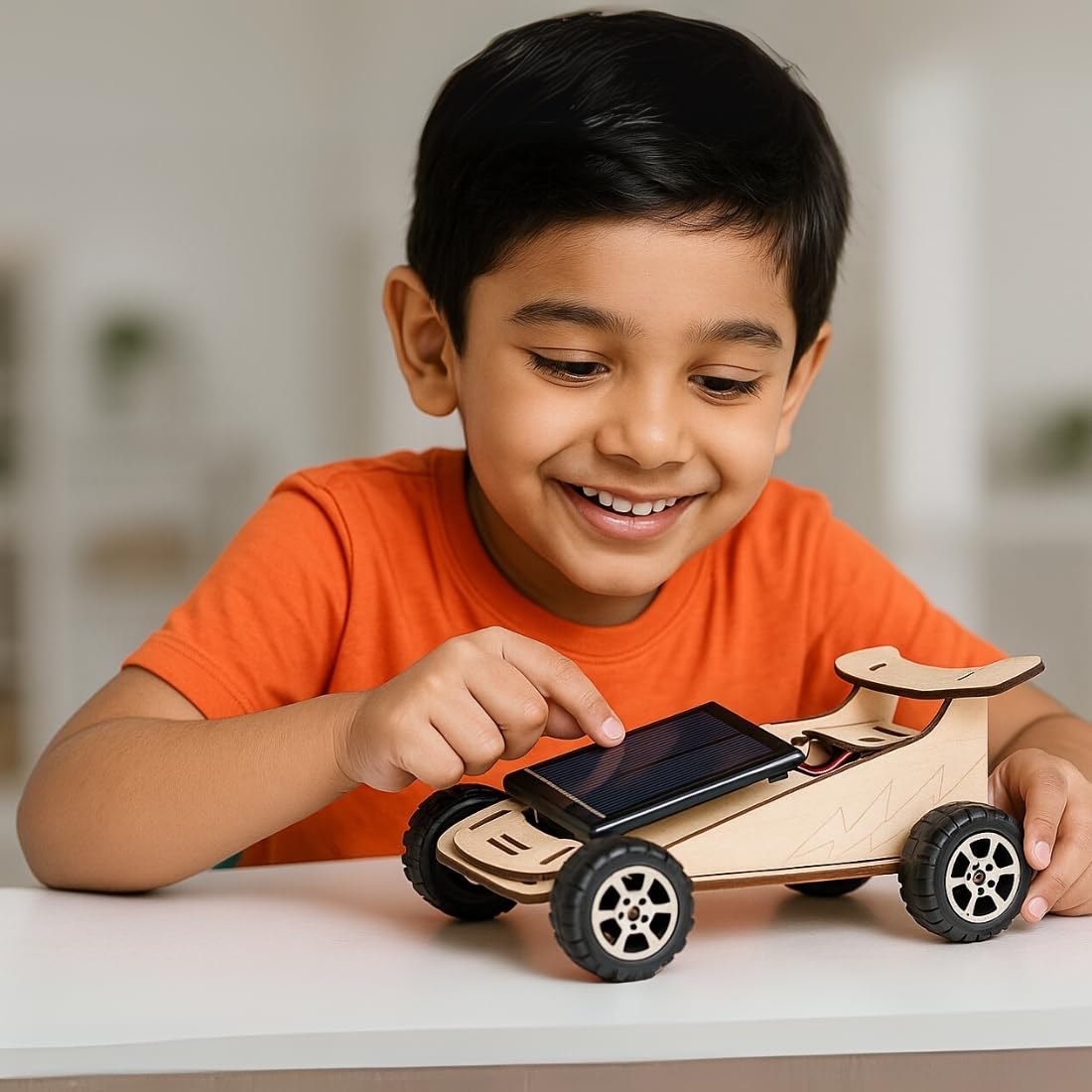 DIY Solar Panel Mini Car Kit – Educational STEM Science & Renewable Energy Learning Toy