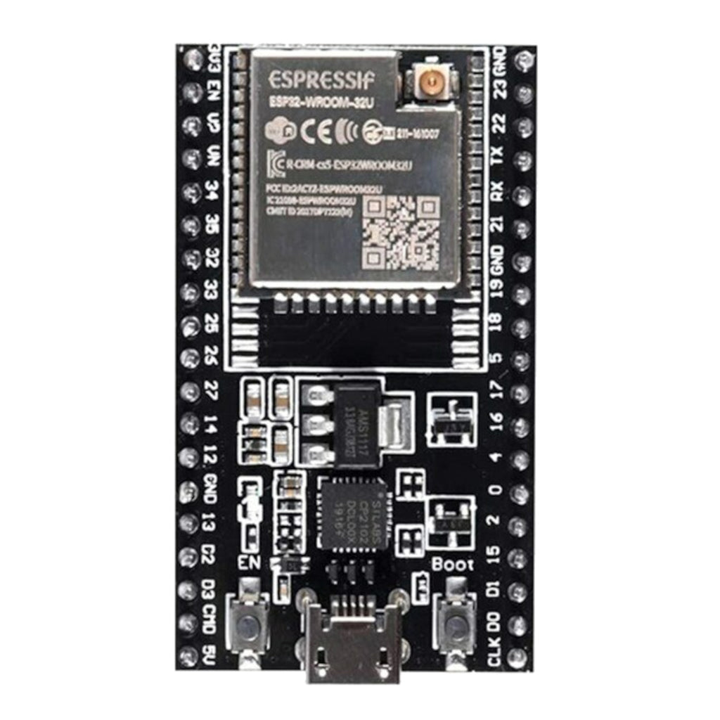ESP-WROOM-32U ESP32 NodeMCU WiFi + BLE IoT Development Board with External Antenna Support