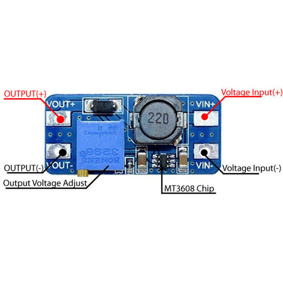 MT3608 2A Max DC-DC Step-Up Boost Converter Module