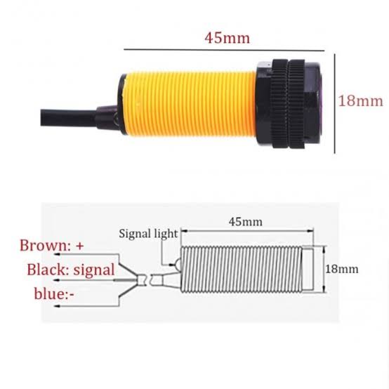 E18-D80NK Adjustable 3–80cm Infrared Proximity Sensor Switch – Non-Contact Object Detection Sensor for Arduino, ESP32 & Automation