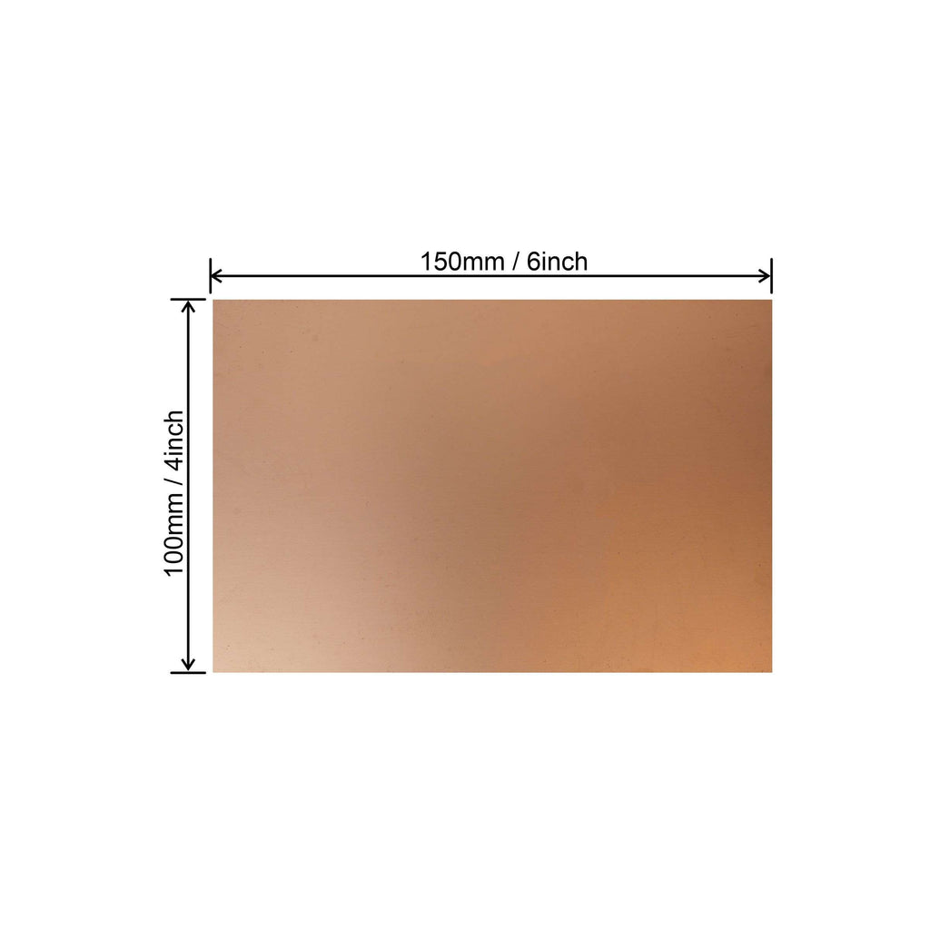 FR4 Single Copper Side PCB Laminate 6×4 inch – 1.6mm (Pack of 2) | Durable PCB Board