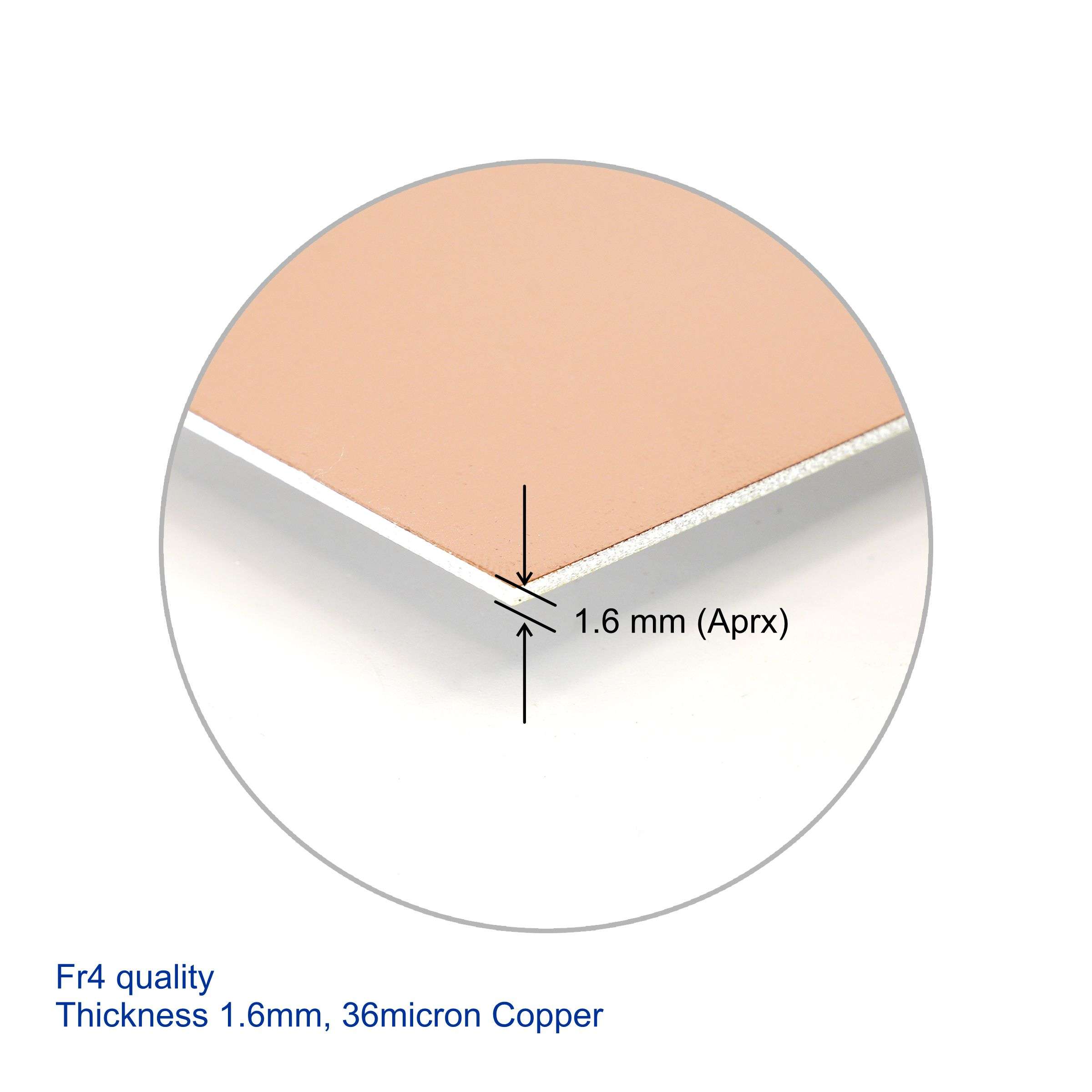 FR4 Single Copper Side PCB Laminate 6×4 inch – 1.6mm (Pack of 2) | Durable PCB Board
