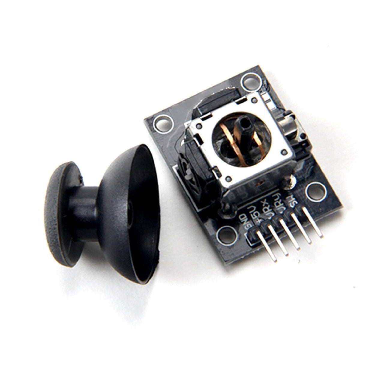 Joystick Module – Black Dual-Axis Analog Control Module for Arduino & Robotics