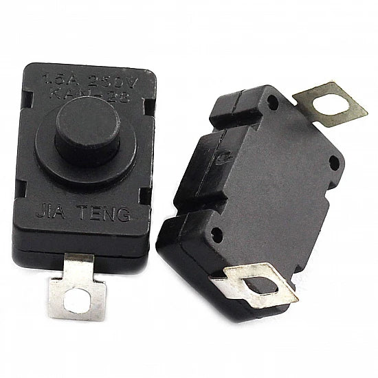 Self-Locking Push Button Switch 250V 1.5A – Latching ON/OFF Push Switch for DIY Electronics & Electrical Projects