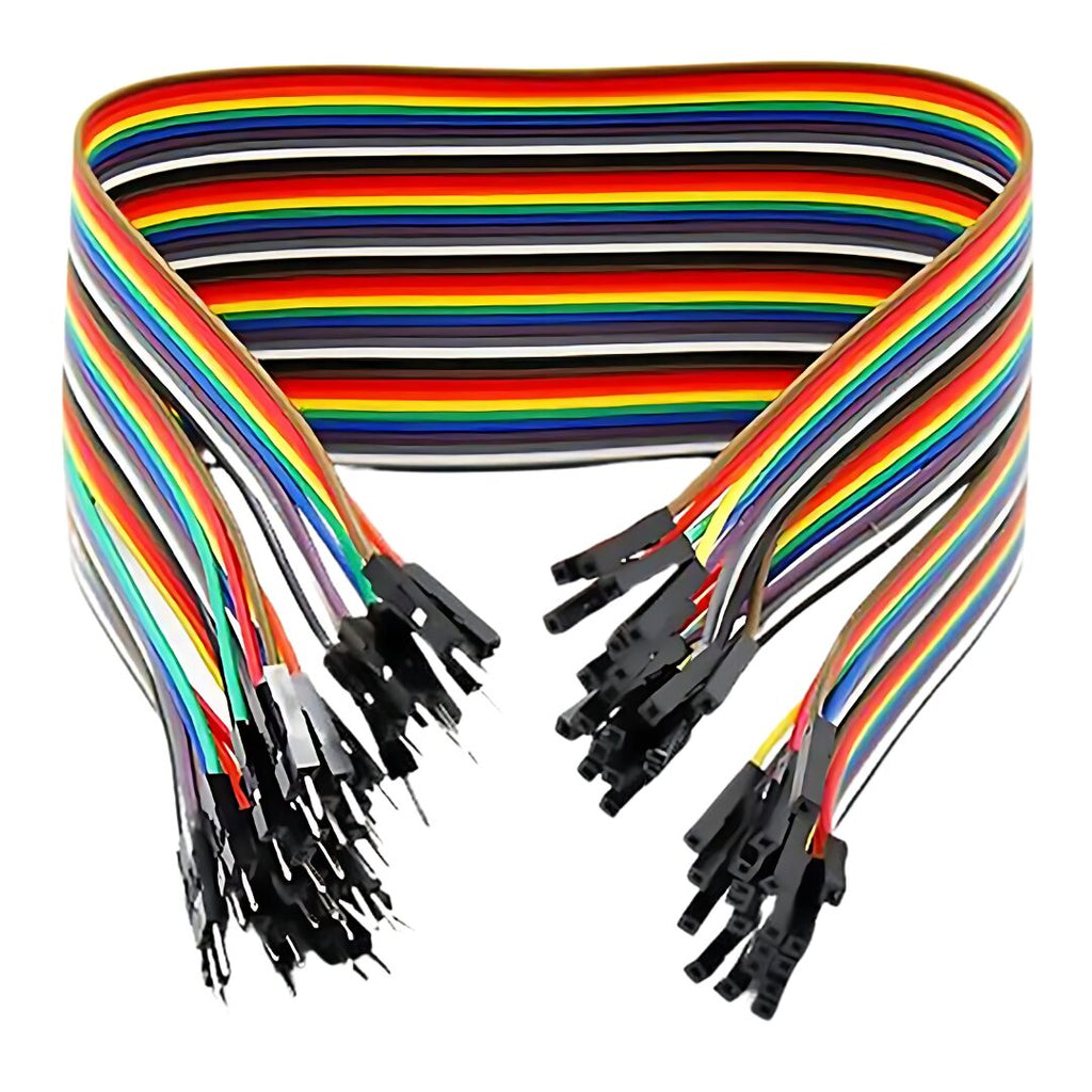 Male to Female Jumper Wires – 40 Pins (20 cm) | Pack of 2