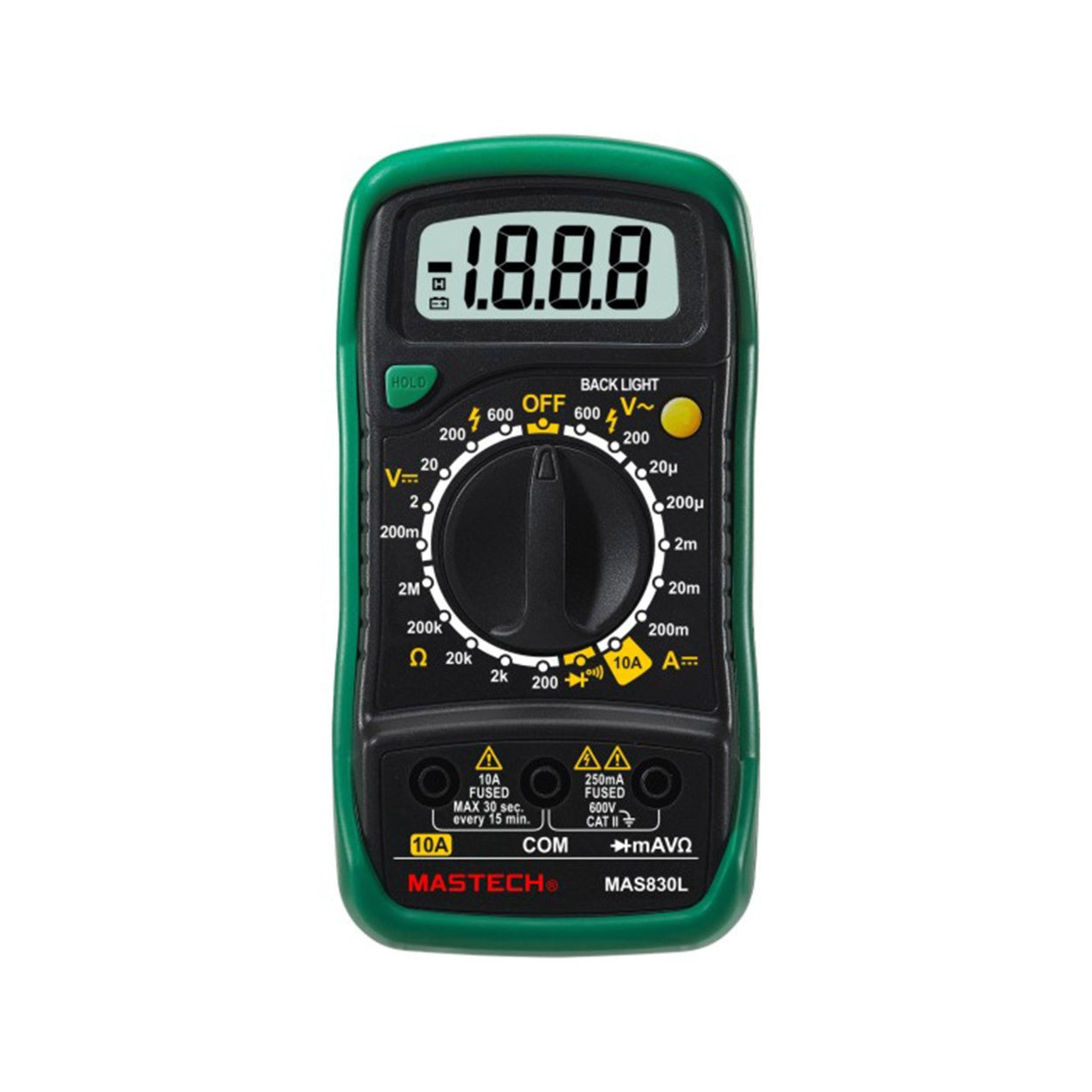 Original Mastech MAS830L Digital Multimeter – Multimeter with Probes