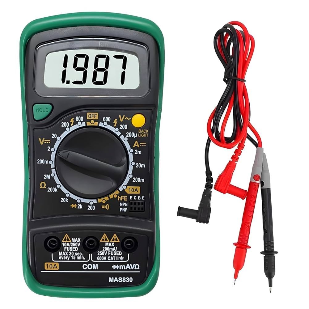 Original Mastech MAS830L Digital Multimeter – Multimeter with Probes