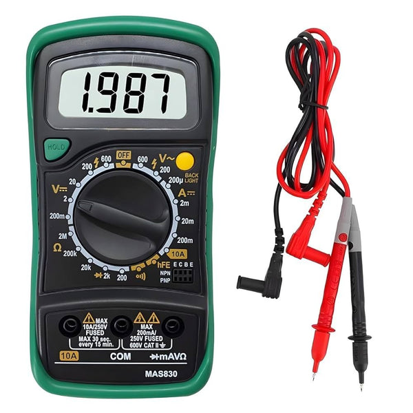 Original Mastech MAS830L Digital Multimeter – Multimeter with Probes