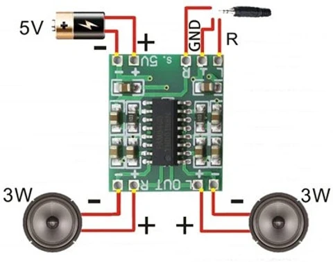 PAM8403 Audio Amplifier Module – 3W Dual Channel Mini Power Amplifier