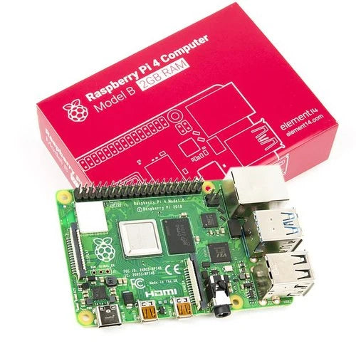 Raspberry Pi 4 Model B 2GB RAM – Quad-Core Single Board Computer with Wi-Fi, Bluetooth, USB 3.0 & Gigabit Ethernet