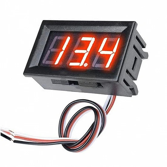 Red 0.36 Inch Digital DC Voltmeter (3-Wire) – LED Display Voltage Meter Module