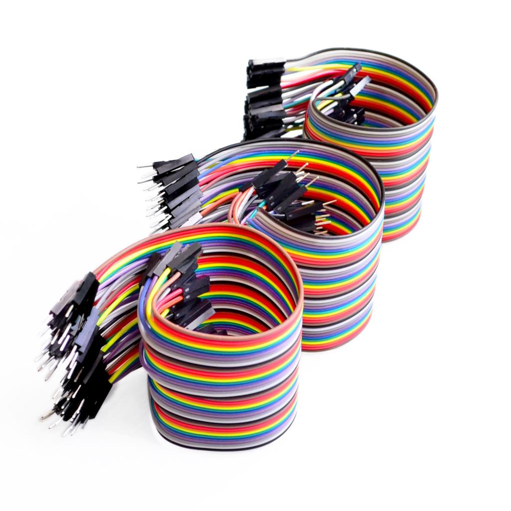 Combo – Female to Female, Male to Male & Male to Female Jumper Wires – 40 Pins (20 cm)