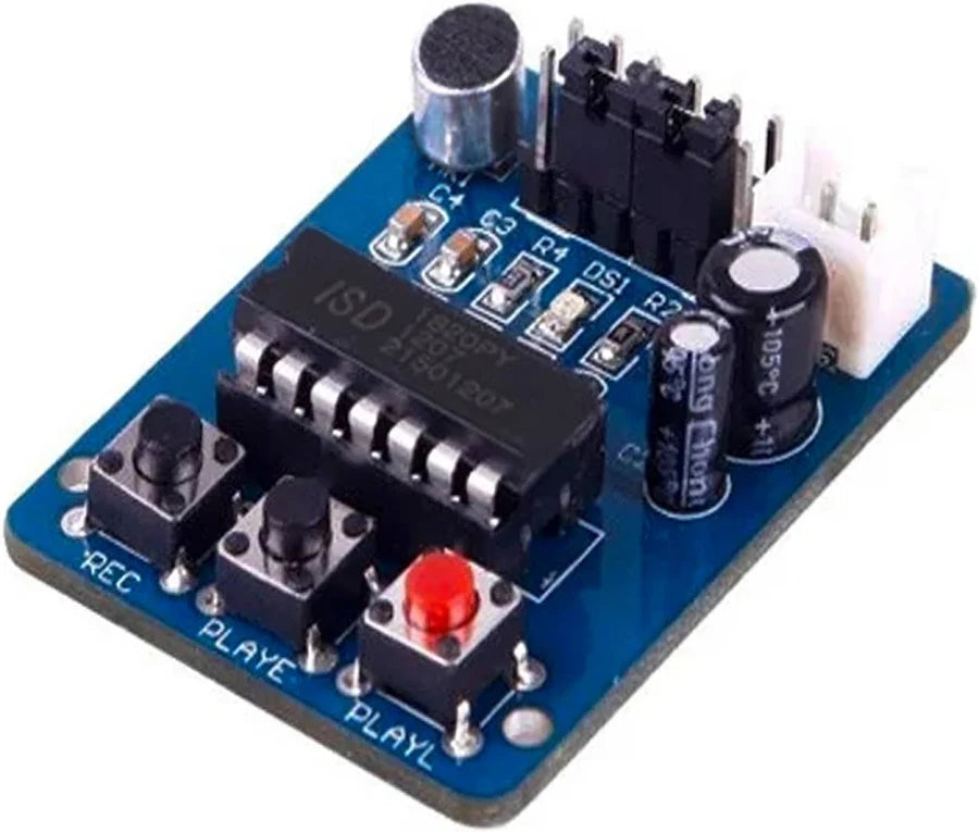 ISD1820 Voice Recorder Module with Speaker – Audio Recording & Playback Module for Arduino Projects