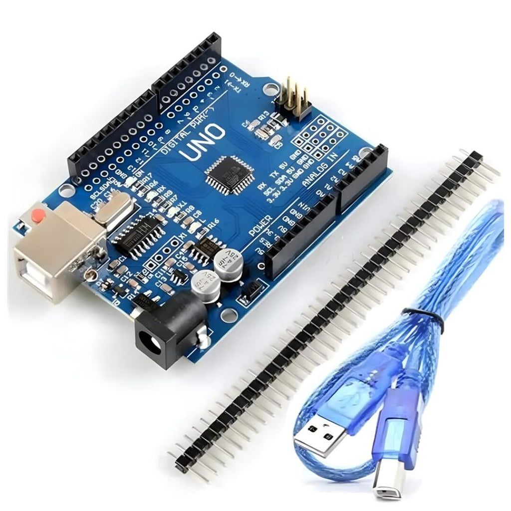 Arduino UNO R3 SMD with cable, HC-SR04 & 16X2LCD w/h I2C Adapter