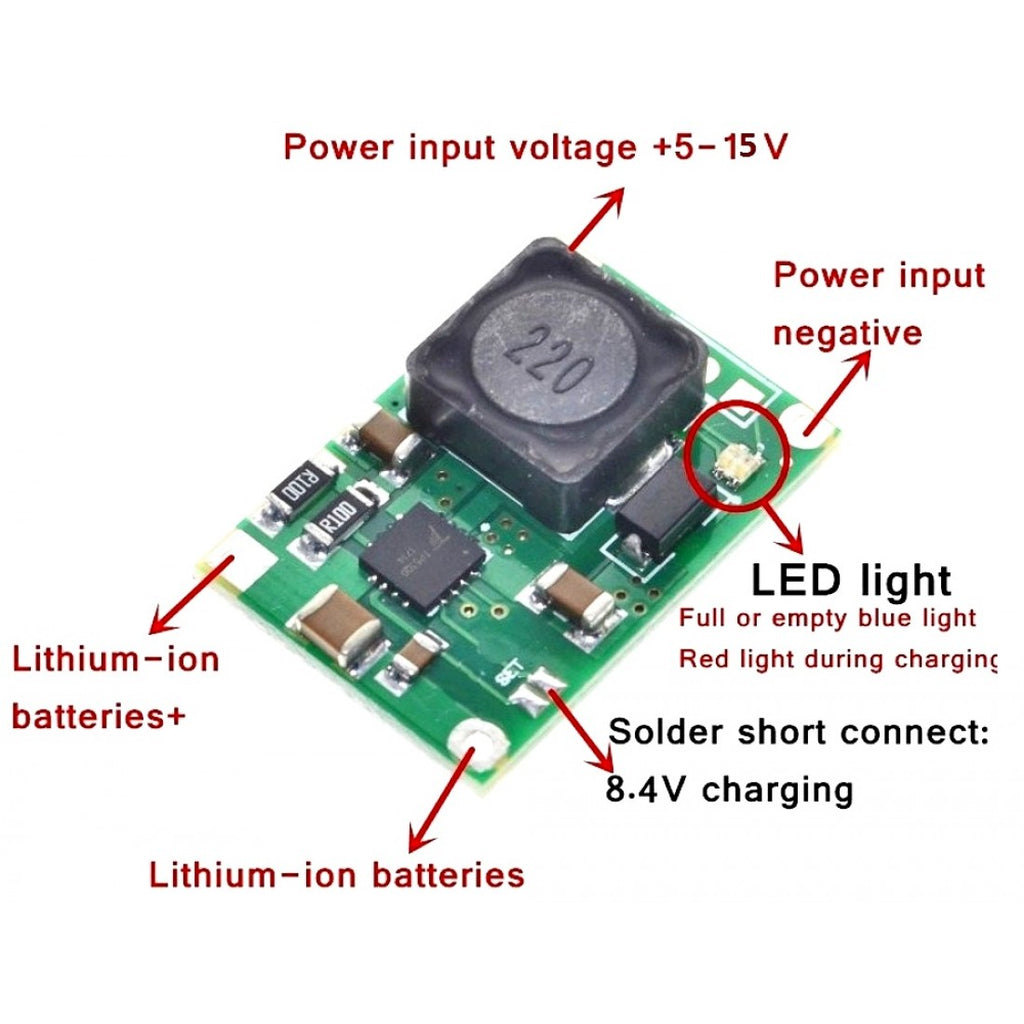 TP5100 2S/1S Li-ion Battery Charging Module – 8.4V/4.2V Dual & Single Cell Lithium Battery Charger